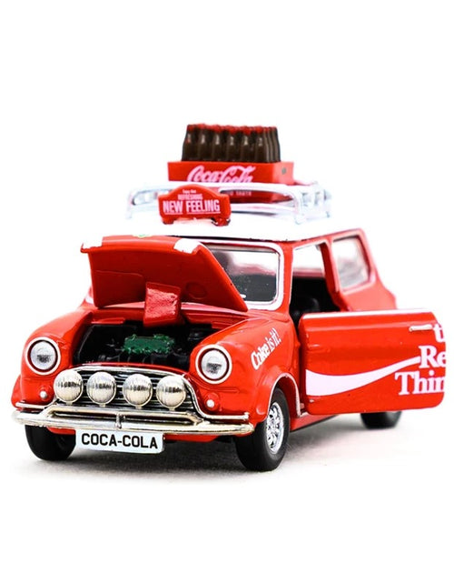 Load image into Gallery viewer, Tiny City Die-cast Model Car - Mini Cooper Mk 1 Coca-Cola (with bottle of coke)
