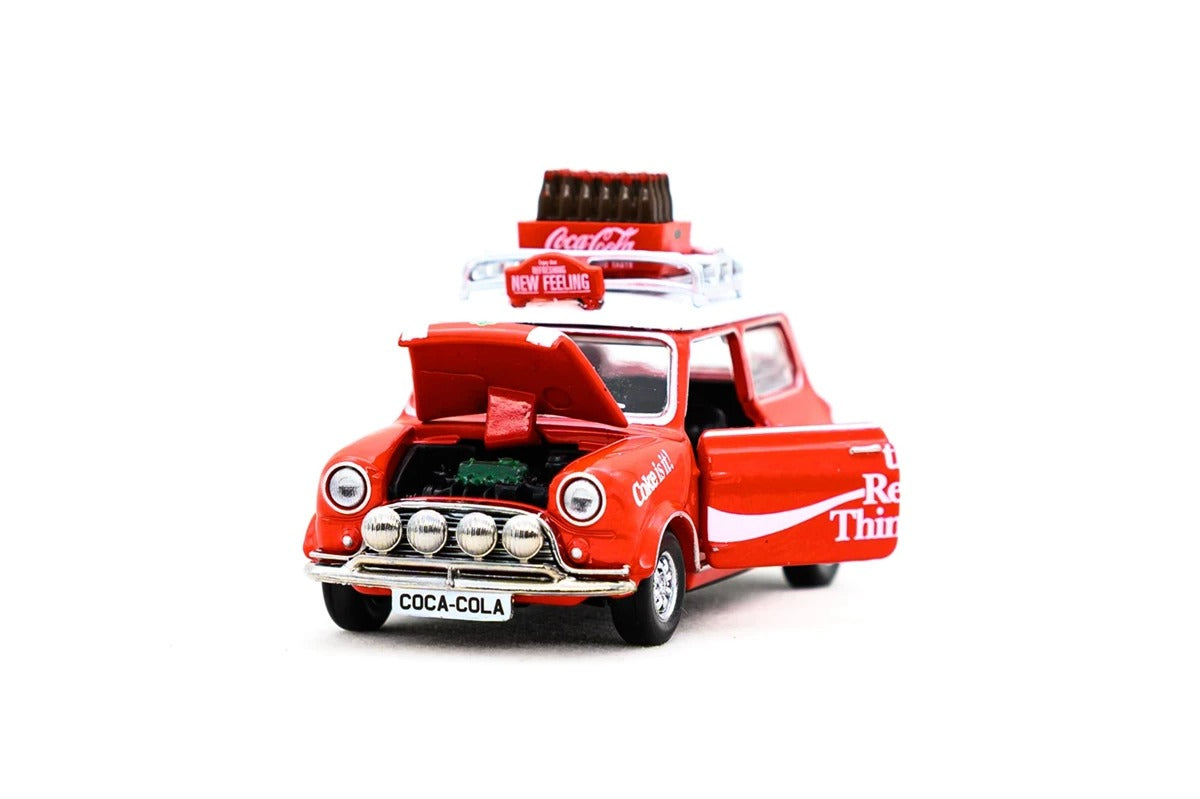 Tiny City Die-cast Model Car - Mini Cooper Mk 1 Coca-Cola (with bottle of coke)