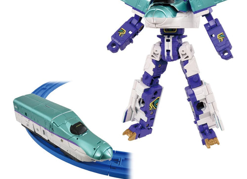 Load image into Gallery viewer, Takara Tomy Plarail Shinkansen Deformation Robot SHINKALION CW H5 Hayabusa Dozer
