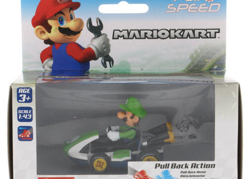 Load image into Gallery viewer, Carrera Nintendo Mario Collection 1:43 Pull Back Model Car - Luigi
