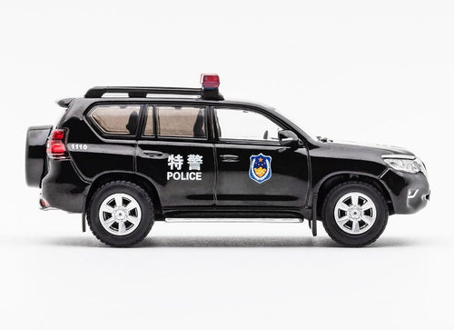 Load image into Gallery viewer, GCD 1/64 Toyota Land Cruiser Prado 150 S.W.A.T version Black LHD with Accessory
