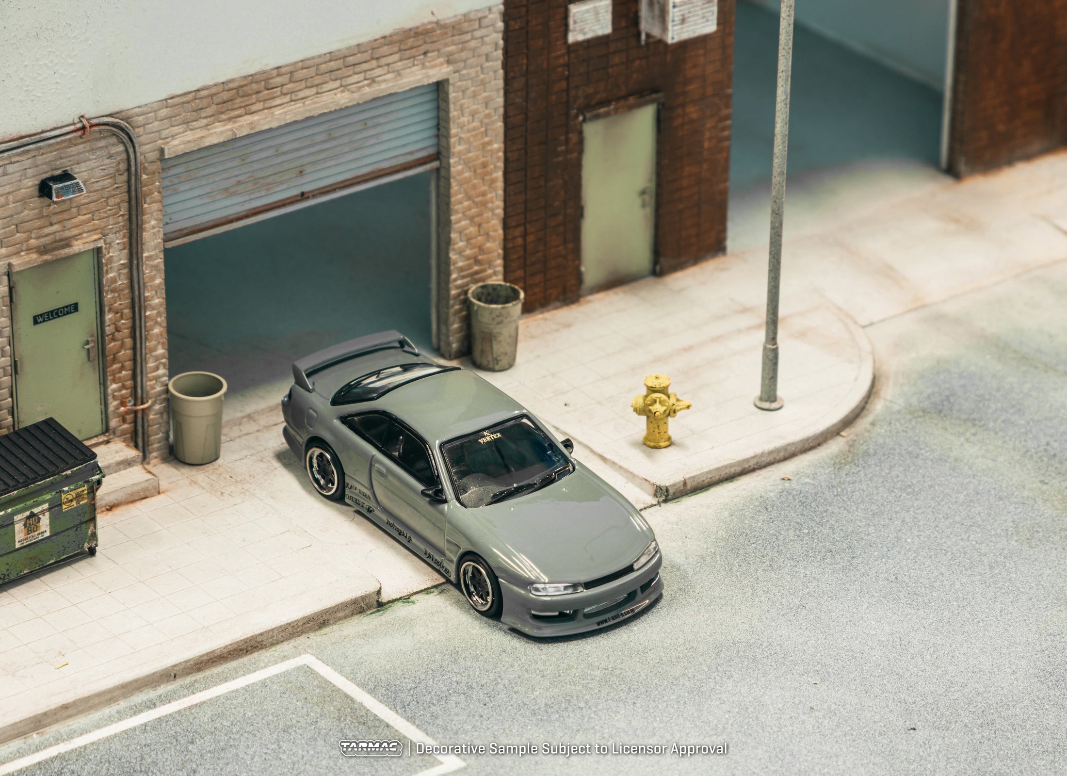 Tarmac Works 1/64 VERTEX Silvia (S 14) Grey Diecast Model Car