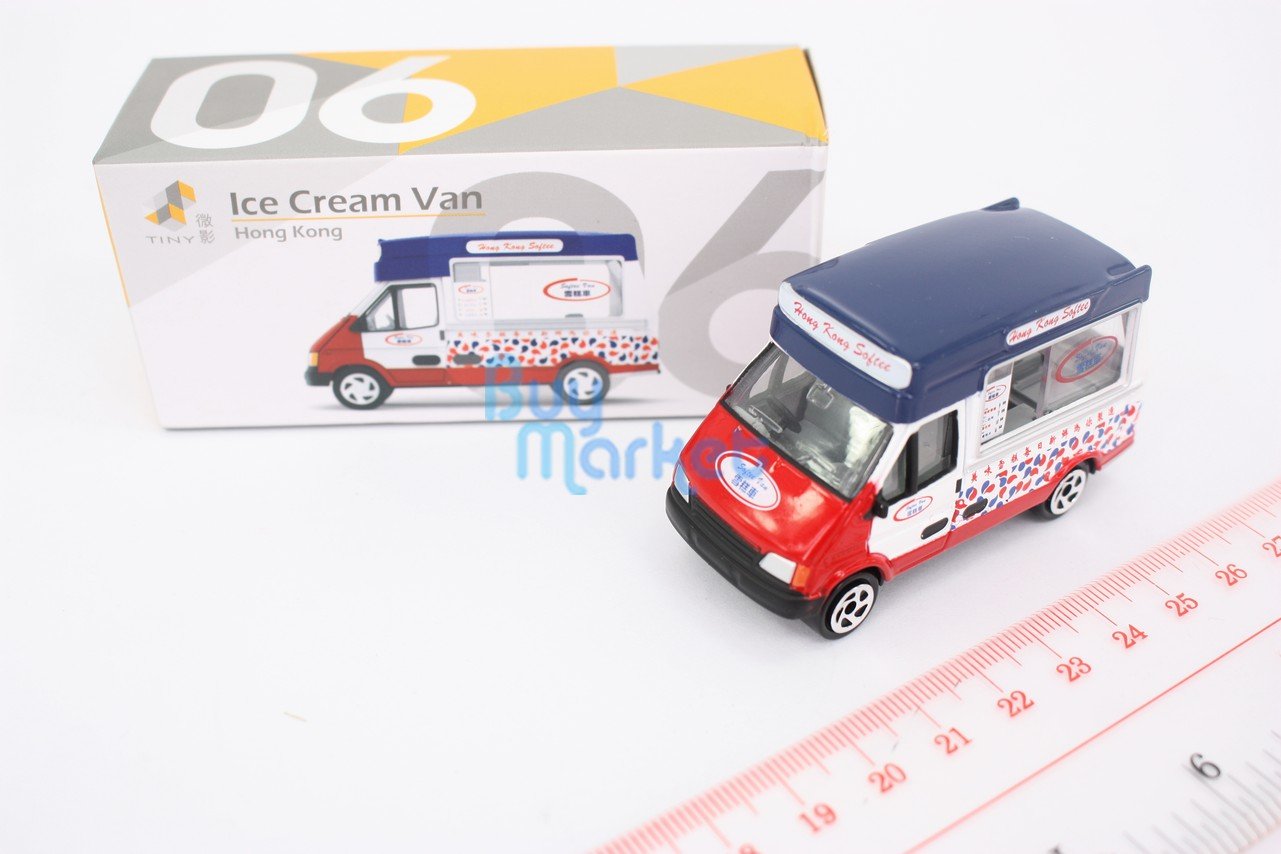TINY Hong Kong City Culture HK #06 Ice Cream Van Deicast Model Toy Car White