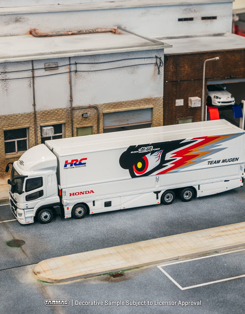 Load image into Gallery viewer, Tarmac Works 1/64 Mitsubishi Fuso Super Great TEAM MUGEN Model Car
