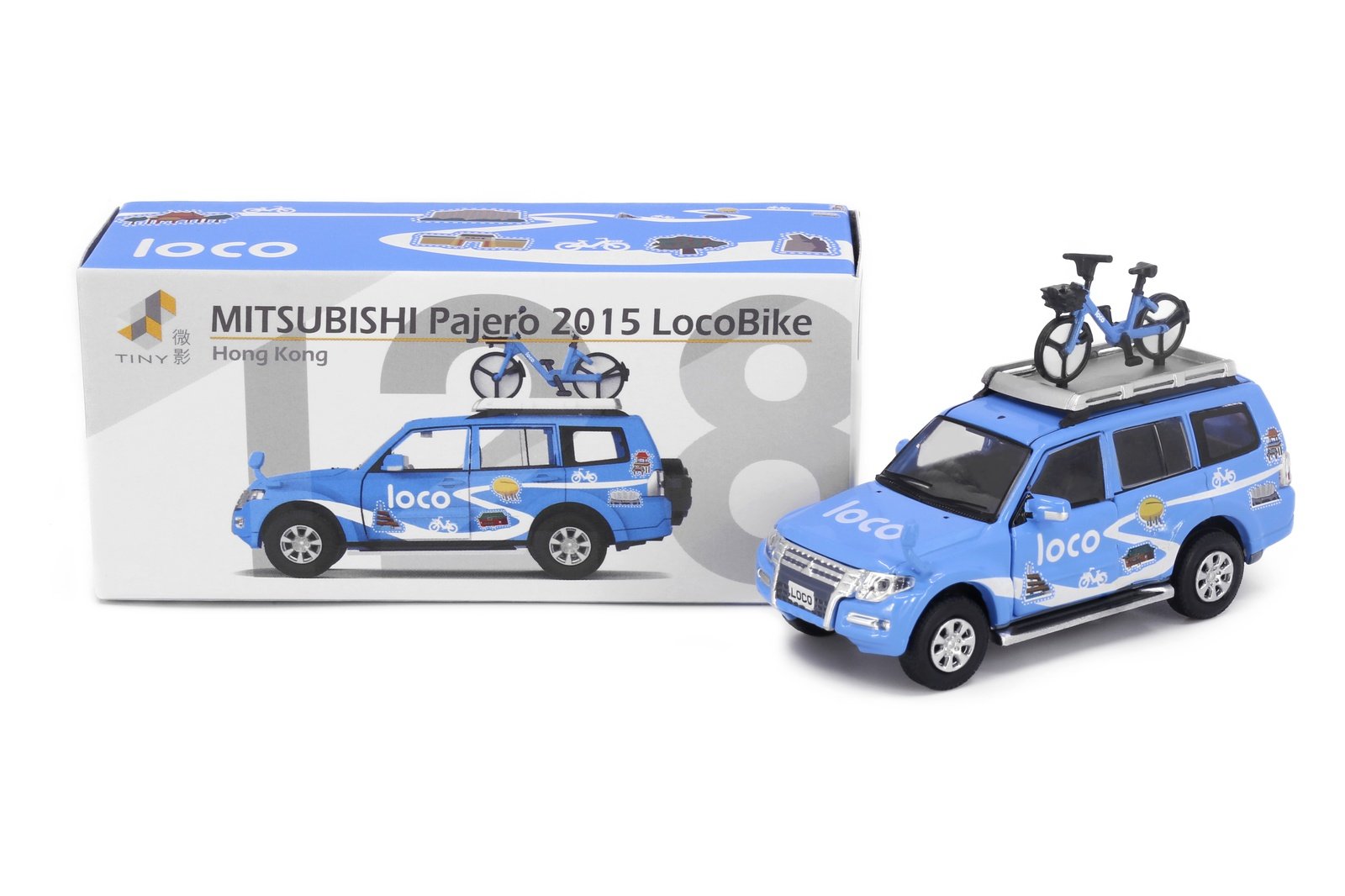Tiny City 128 Die-cast Model Car - MITSUBISHI Pajero Loco Bike