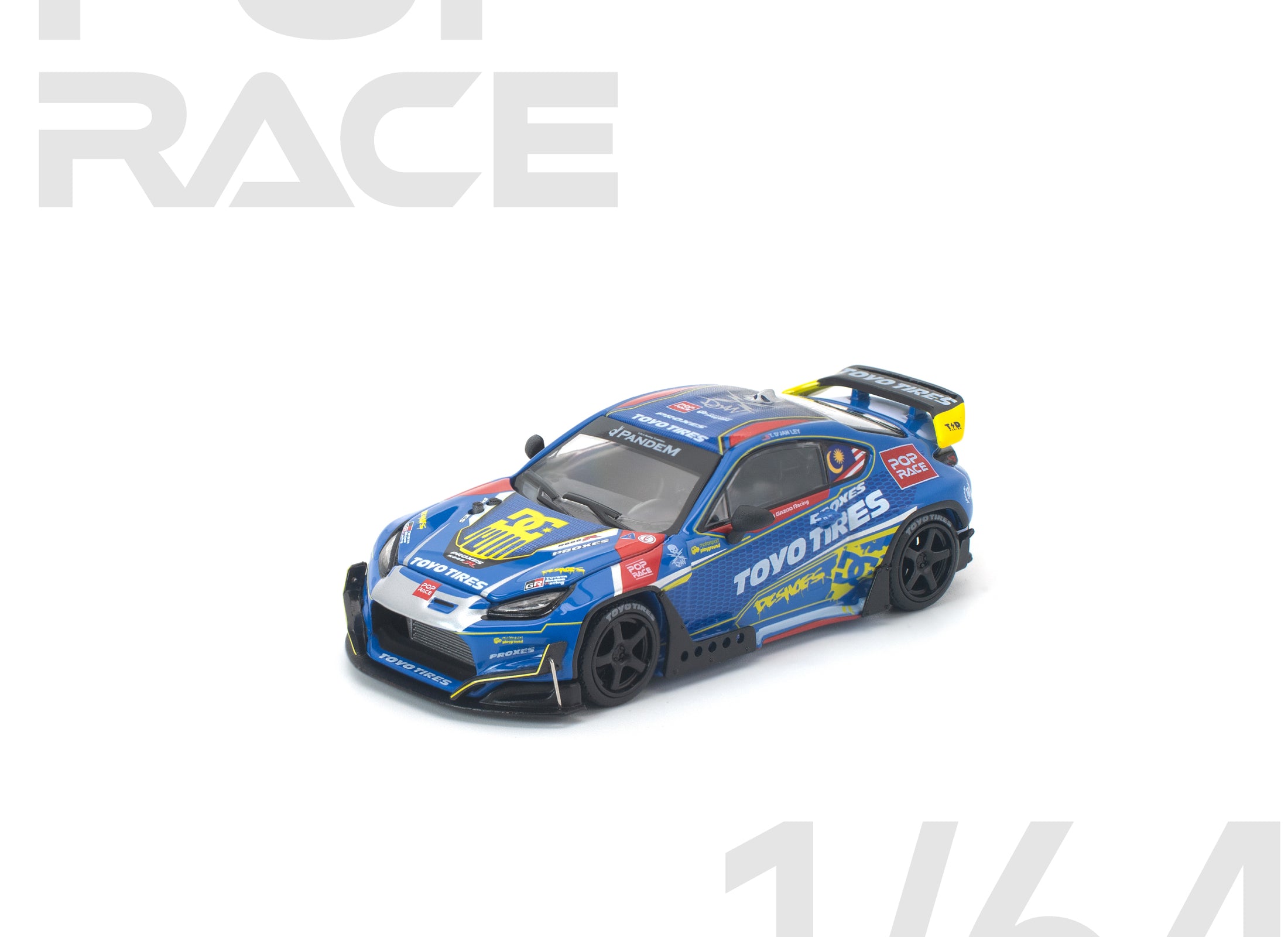 (Pre-order) POP RACE 1/64 PANDEM GR 86 TENGKU DJAN LEY Diecast Model Car