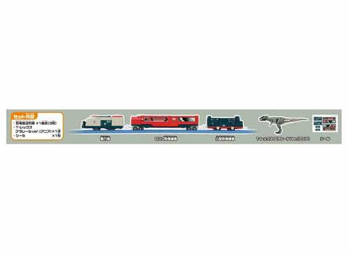 Load image into Gallery viewer, Takara Tomy Plarail Jurassic World Dinosaur Transport Train 3-Car Set
