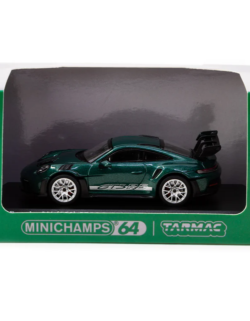 Load image into Gallery viewer, MINICHAMPS x Tarmac Works 1/64 Porsche 911 (992) GT3 RS Porsche Racing Green
