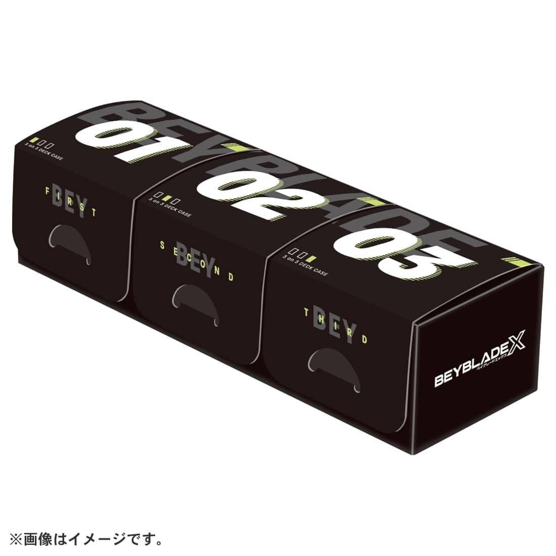 Takara Tomy BEYBLADE X Accessory BX-57 3on3 Deck Case Black Version (NO Booster)