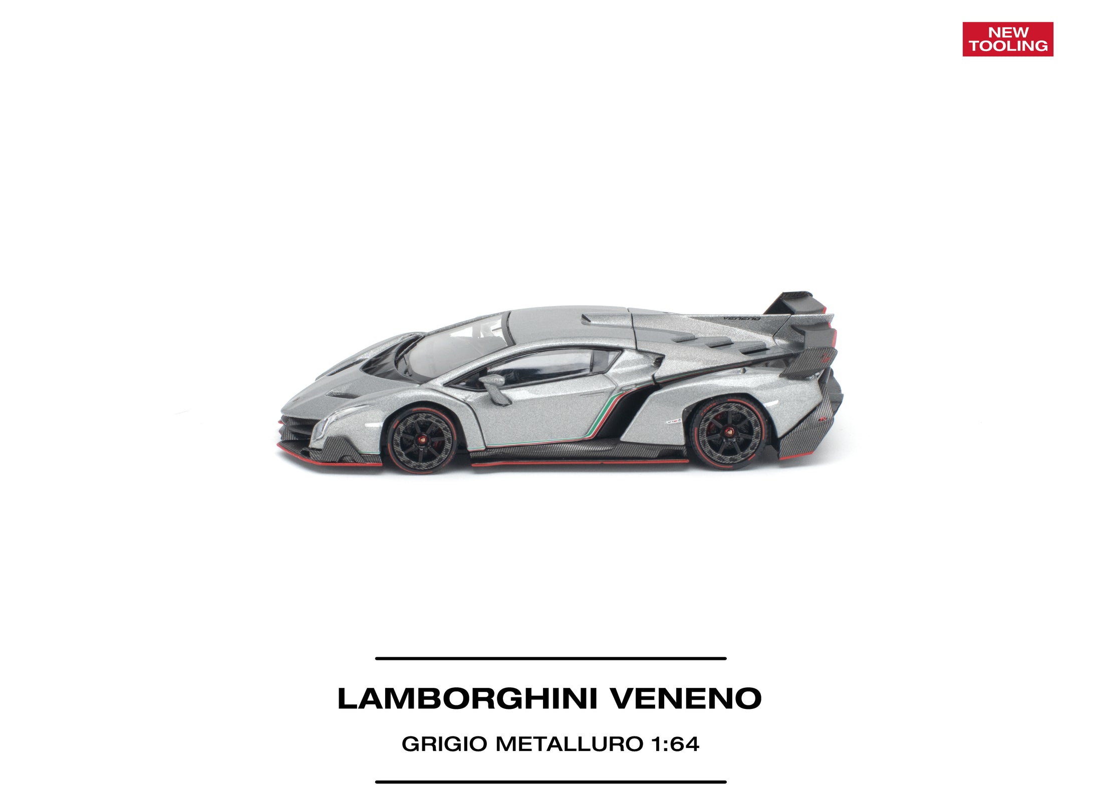 (Pre-order) POP RACE Lamborghini Veneno Grigio Metalluro New Tooling #PR640531