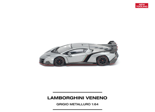 Load image into Gallery viewer, (Pre-order) POP RACE Lamborghini Veneno Grigio Metalluro New Tooling #PR640531
