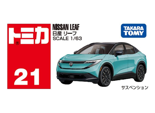 Load image into Gallery viewer, Takara Tomy Tomica Die-cast Car Scale 1/63 - NO.021 Nissan Leaf
