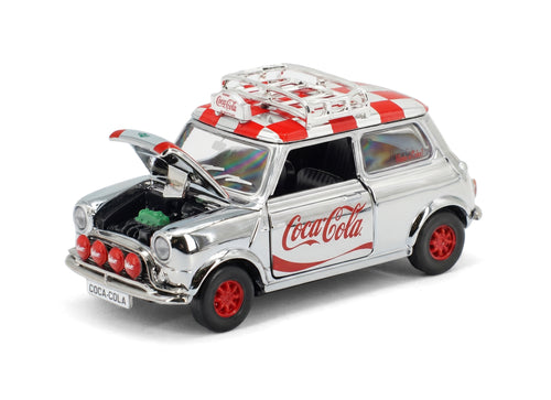 Load image into Gallery viewer, Tiny City Die-cast Model Car - 1/50 Mini Cooper X Coca-Cola(Siver) #COKE126

