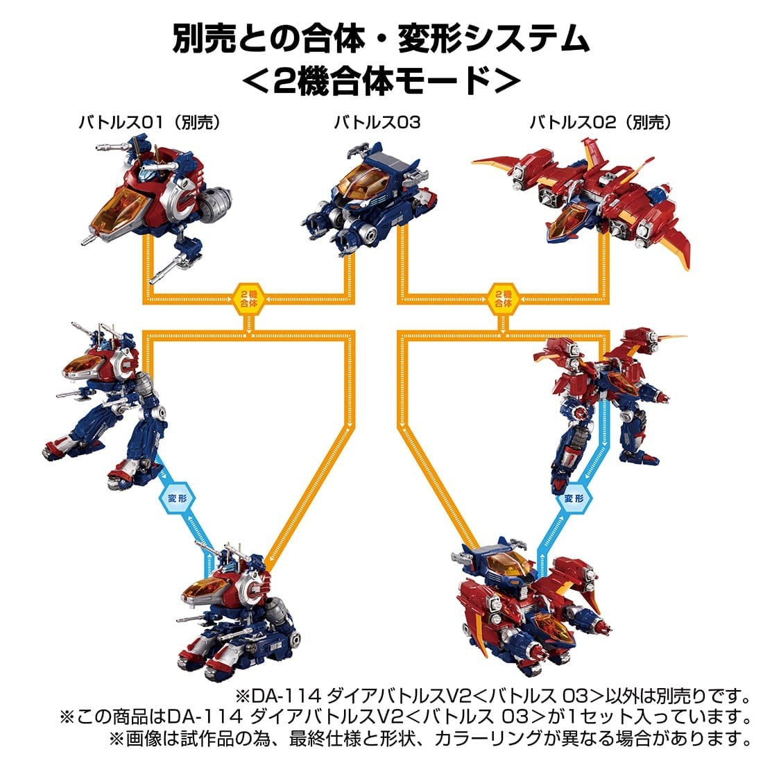 Takara Tomy DIACLONE DA-114 DIA-BATTLES V2 BATTLES 03 #993711
