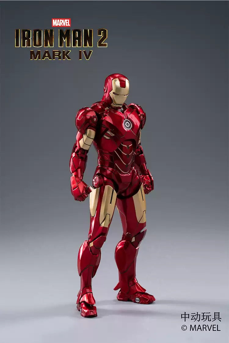 ZD Toys Marvel Avengers 1/10 Iron Man MK4 Action Figure with Lighting Function