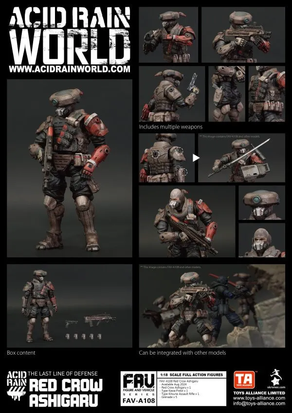 TOYS ALLIANCE x Acid Rain FAV-A108 Red Crow Ashigaru 1:18 Figure