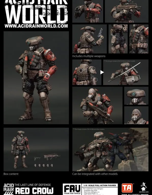 Load image into Gallery viewer, TOYS ALLIANCE x Acid Rain FAV-A108 Red Crow Ashigaru 1:18 Figure
