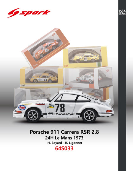 (Pre-order) Sparky 1/64 - Porsche 911 Carrera RSR 2.8 No.78 Le Mans 1973