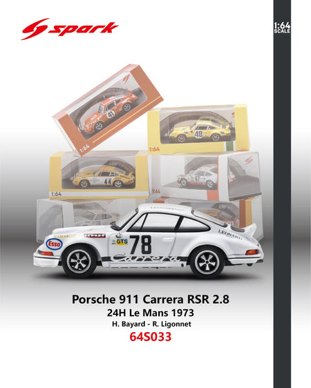 (Pre-order) Sparky 1/64 - Porsche 911 Carrera RSR 2.8 No.78 Le Mans 1973