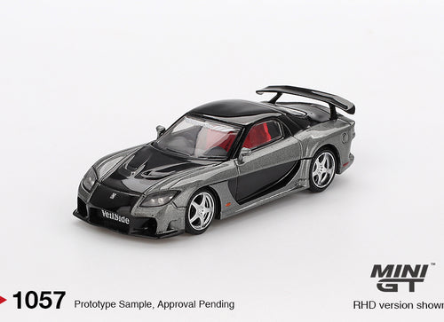 Load image into Gallery viewer, Mini GT #1057 Mazda RX-7 VeilSide Fortune Grey LHD Diecast Model Car
