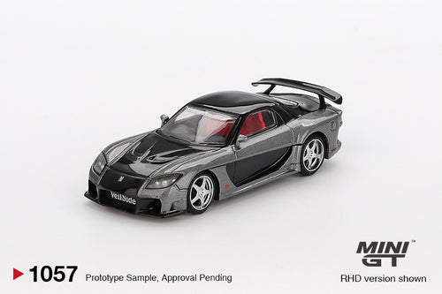 Load image into Gallery viewer, Mini GT #1057 Mazda RX-7 VeilSide Fortune Grey LHD Diecast Model Car
