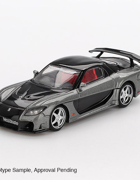 Mini GT #1057 Mazda RX-7 VeilSide Fortune Grey RHD Diecast Model Car