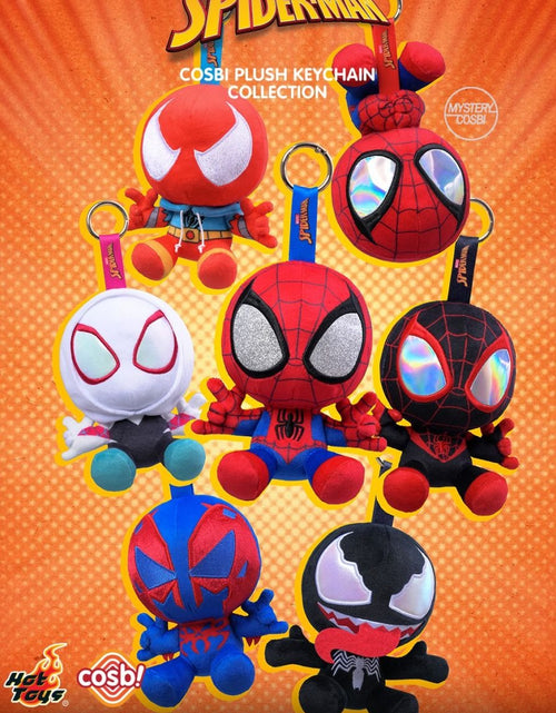 Load image into Gallery viewer, Hot Toys Spider-Man Marvel Comic Cosbi Plush Keychain Collection (Full set of 6)
