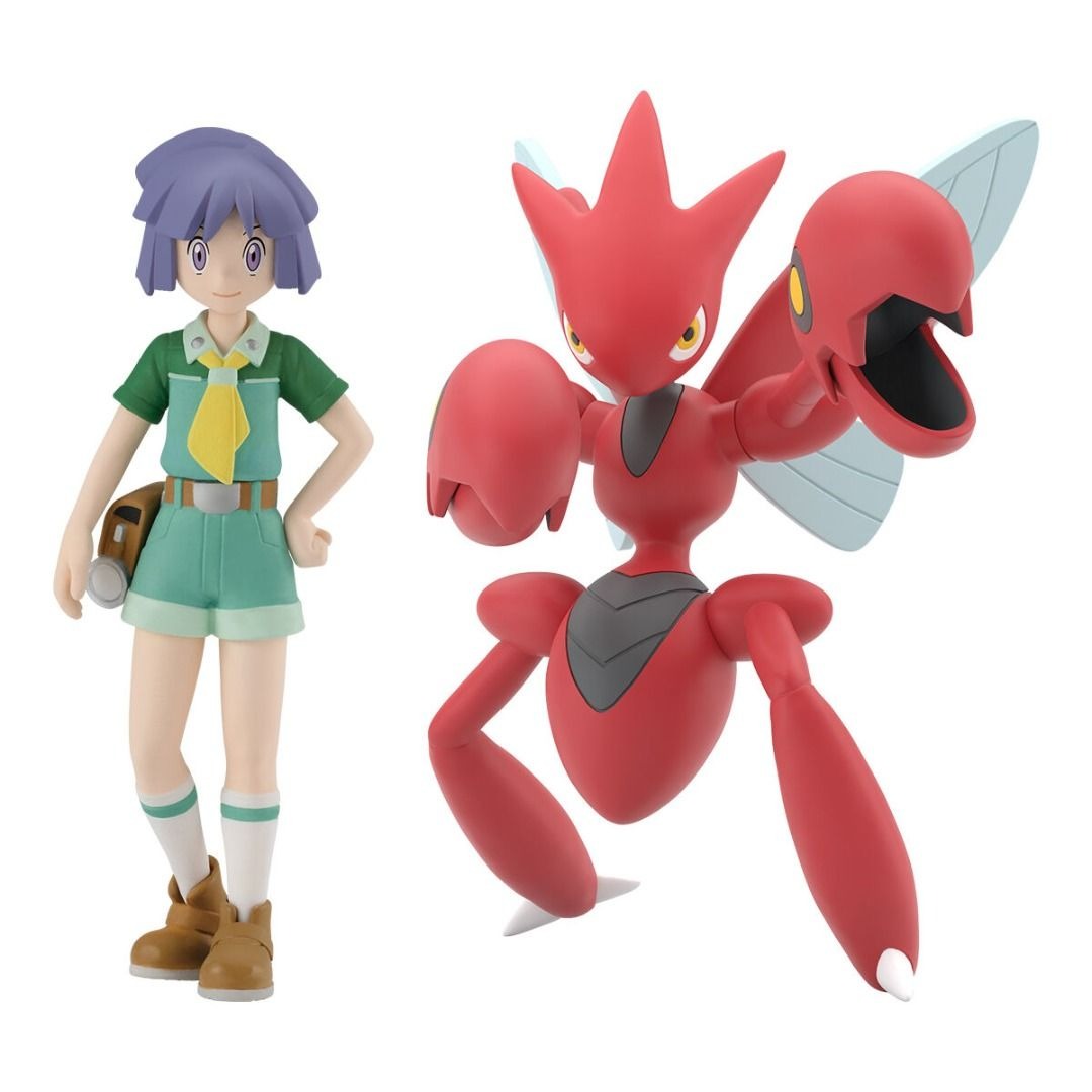 Bandai Pokemon scale world johto region bugsy & scizor w/o gum
