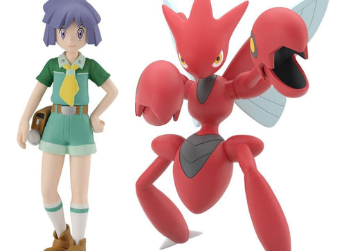 Load image into Gallery viewer, Bandai Pokemon scale world johto region bugsy &amp; scizor w/o gum
