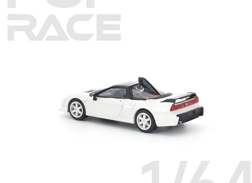 Load image into Gallery viewer, (Pre-order) POP RACE 1/64 HONDA NSX-R GT WHITE Diecast Model Car #PR640407
