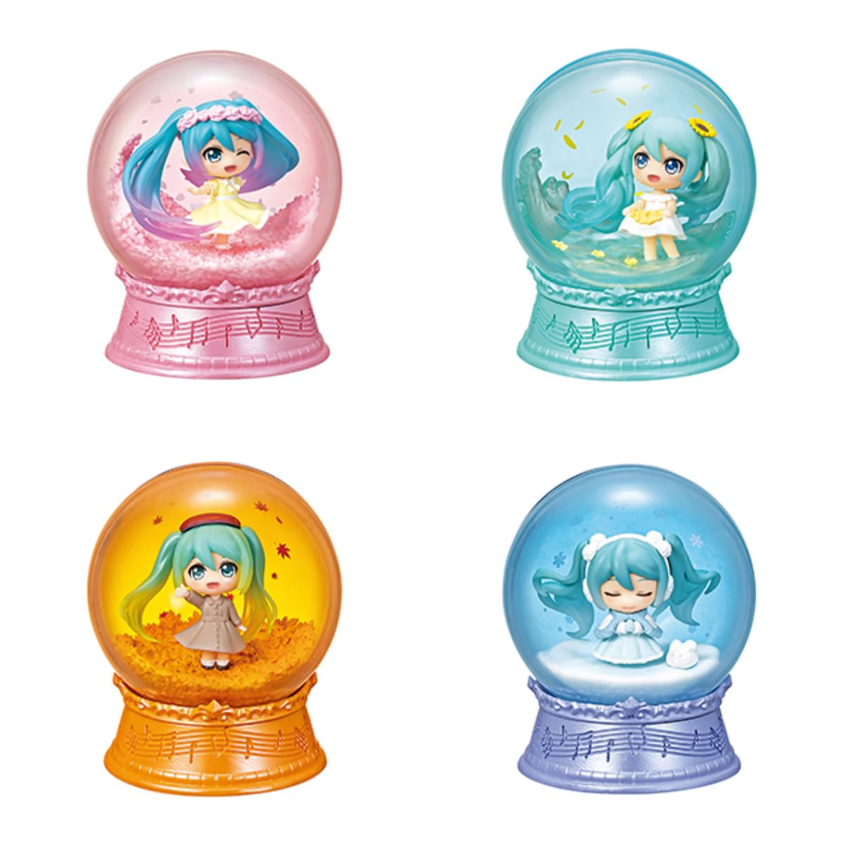 Re-Ment Hatsune Miku Series Scenery Dome - A Story of Seasons (Full set of 4)