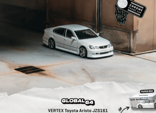 Load image into Gallery viewer, (Pre-order) Tarmac Works 1/64 VERTEX Toyota Aristo JZS161 White Diecast Car

