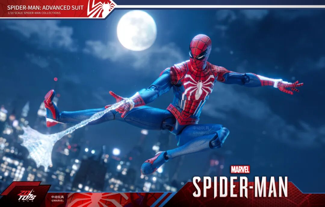 ZD Toys Marvel Avengers 1/10 Spider-Man Advanced Suit Action Figure Set