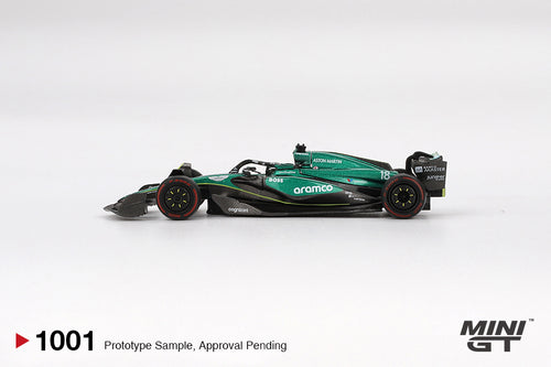 Load image into Gallery viewer, Mini GT 1/64 #1001 Aston Martin AMR24 #18 Lance Stroll  2024 F1 Bahrain
