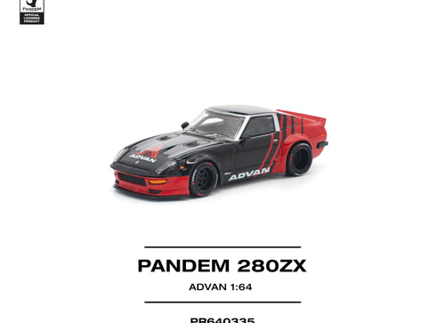 Load image into Gallery viewer, (Pre-order) POPRACE 1/64 PANDEM 280ZX ADVAN Diecast Model Car
