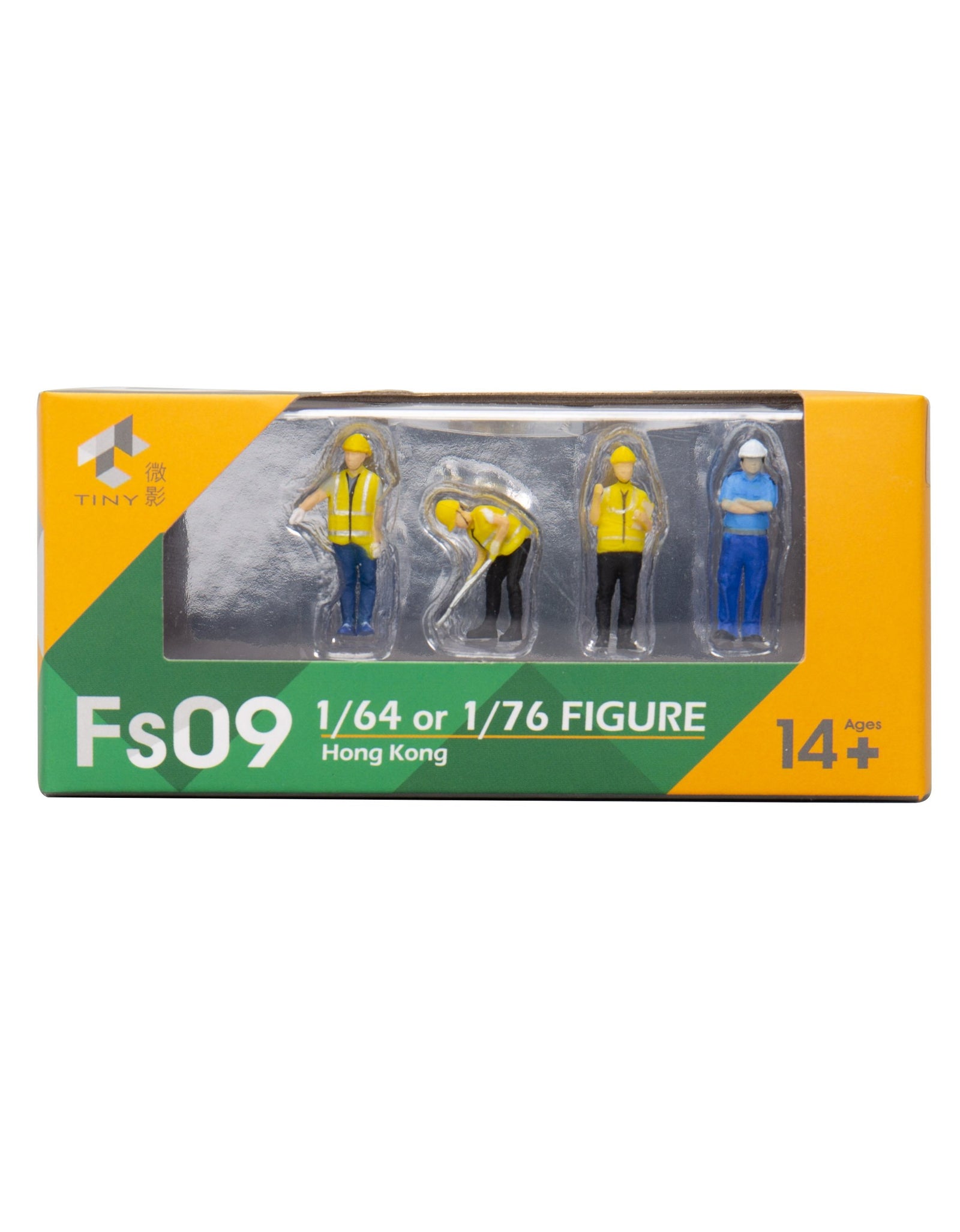 Tiny Hong Kong City Set Fs09 1/76 Construction Worker Man Model Toy Figure