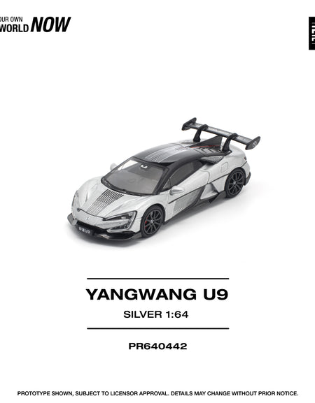 POPRACE 1/64 YANGWANG U9 - SILVER Diecast Model Car