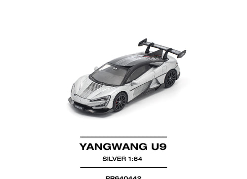 Load image into Gallery viewer, (Pre-order) POPRACE 1/64 YANGWANG U9 - SILVER Diecast Model Car
