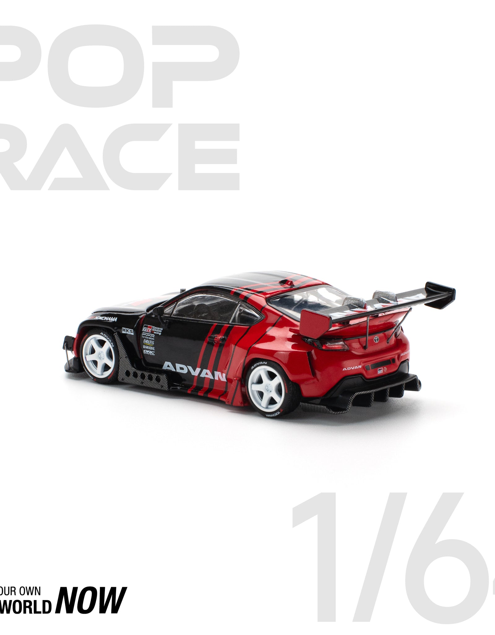 POPRACE 1/64 PANDEM GR86 - ADVAN Diecast Model Car