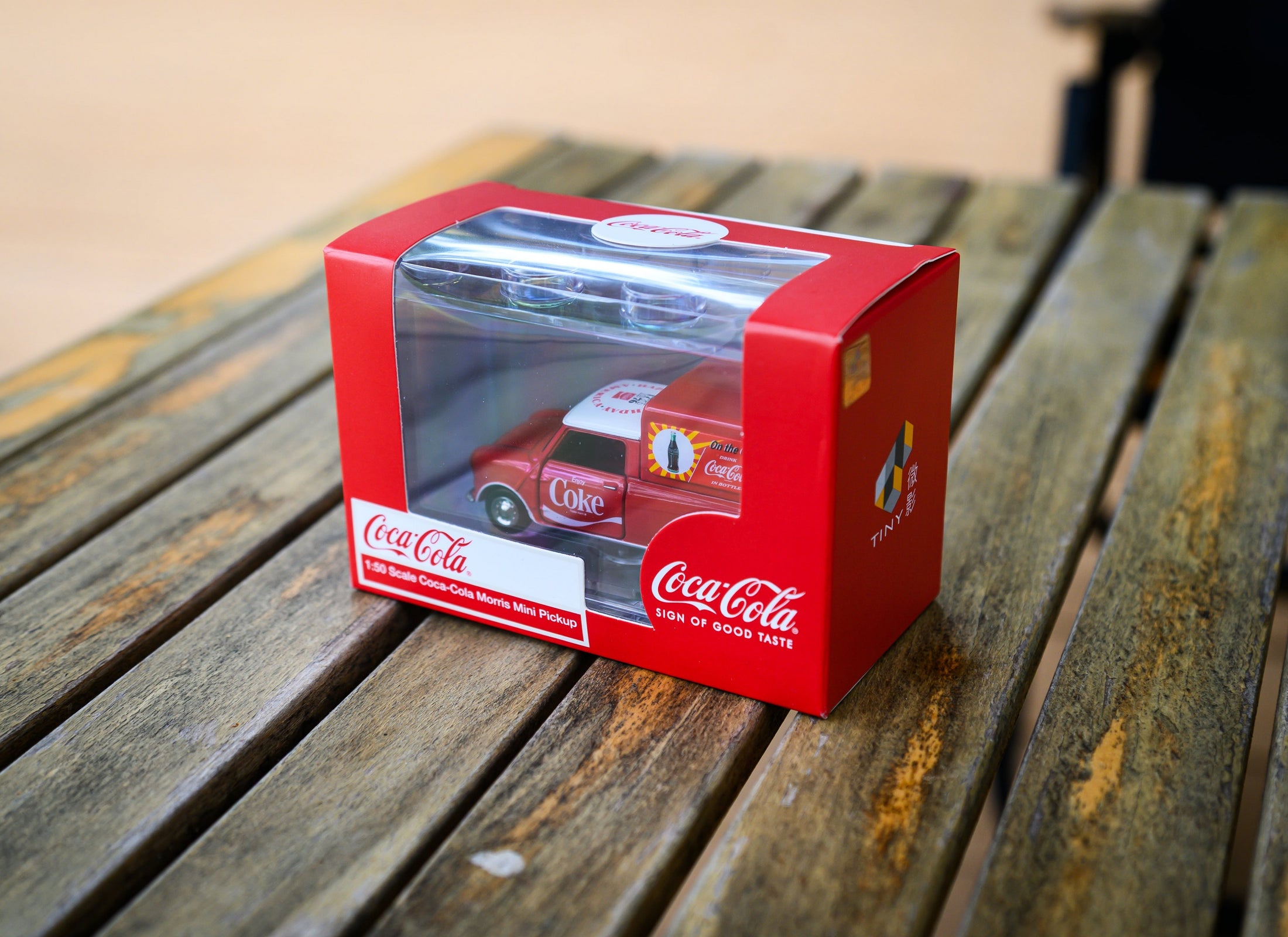 Tiny City Die-cast Model Car - 1/50 Morris Mini Pickup Coca-Cola