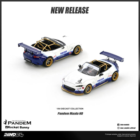 INNO64 1/64 Mazda MX-5 (ND) Miata "PANDEM ROCKET BUNNY" V1.0 Diecast Model Car