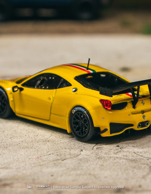 Load image into Gallery viewer, Tarmac Works 1/64 Ferrari 458 Italia GT3 Yellow Diecast Model Car

