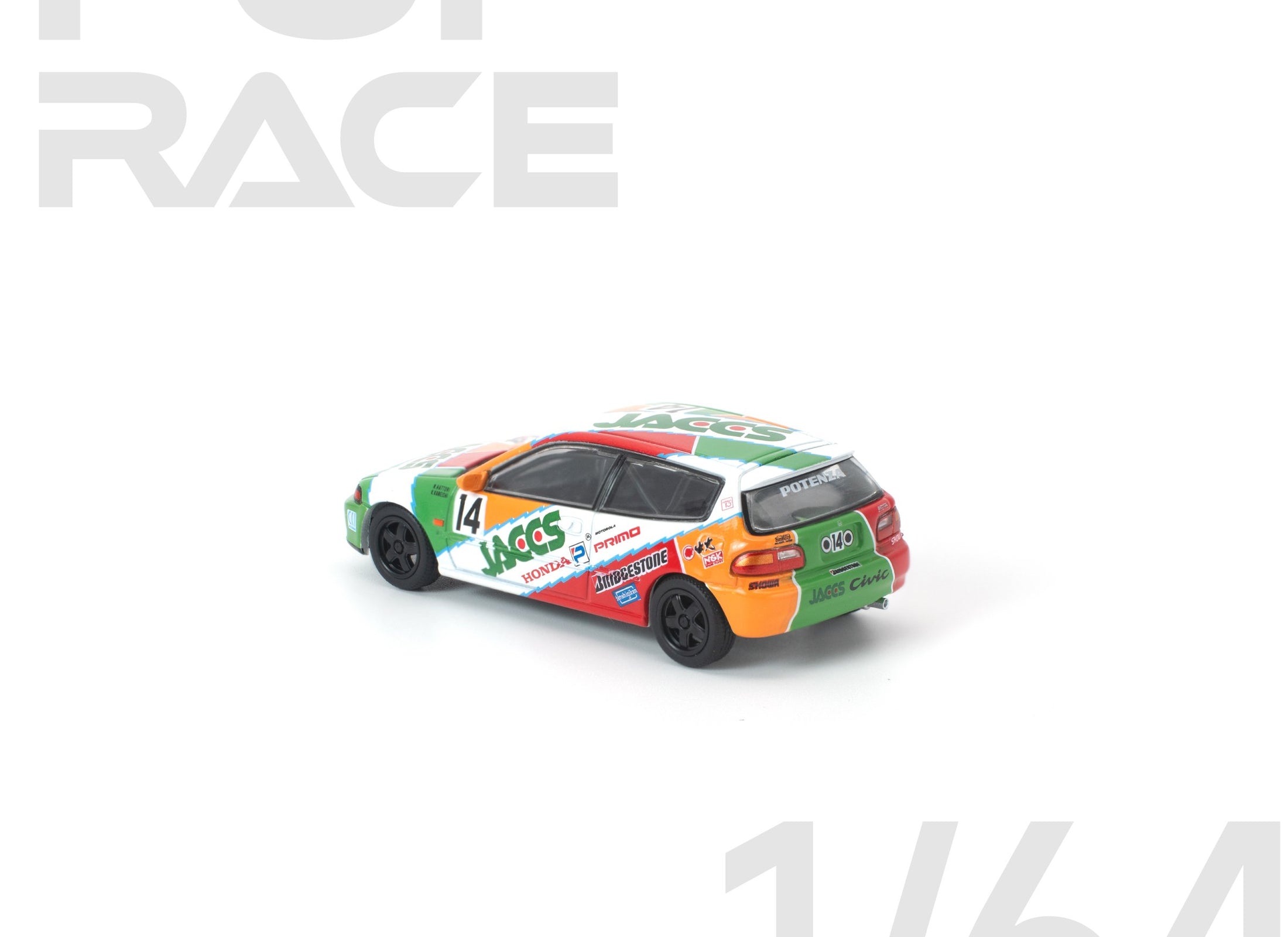 (Pre-order) POP RACE 1/64 HONDA CIVIC (EG6) JACCS Diecast Model Car #PR640465