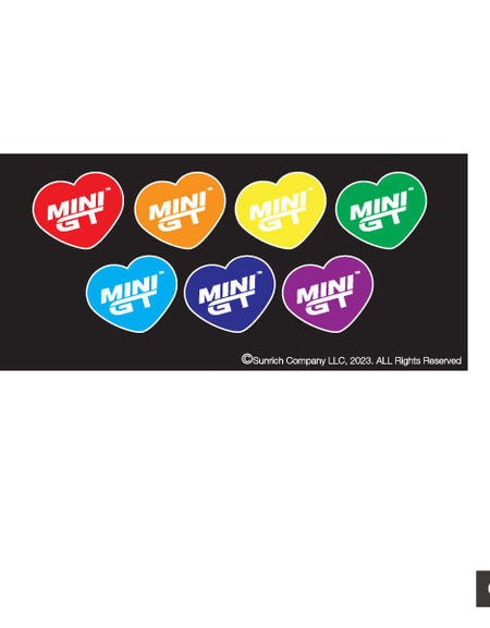 MINI GT Colorful Hearts Sticker Set (7.3x16cm) Official MGTOM011