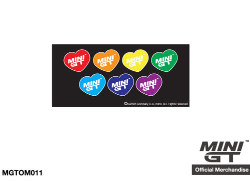 Load image into Gallery viewer, MINI GT Colorful Hearts Sticker Set (7.3x16cm) Official MGTOM011

