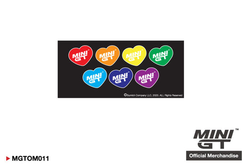 Load image into Gallery viewer, MINI GT Colorful Hearts Sticker Set (7.3x16cm) Official MGTOM011
