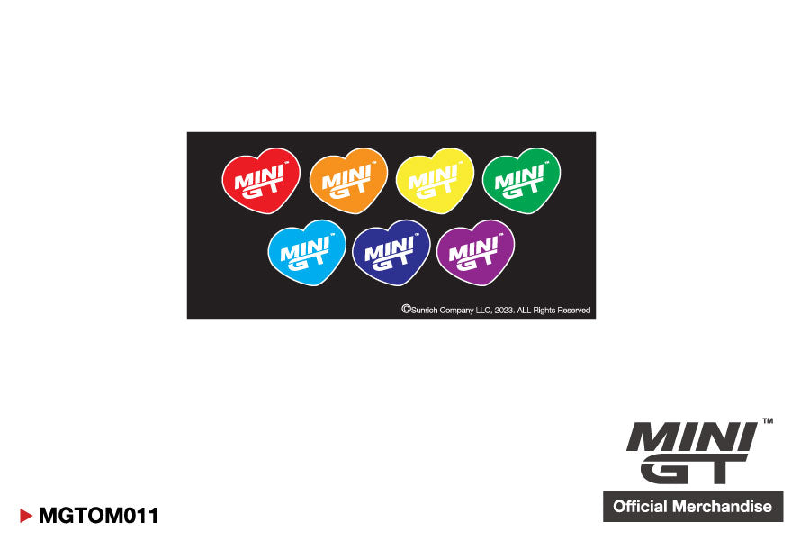MINI GT Colorful Hearts Sticker Set (7.3x16cm) Official MGTOM011