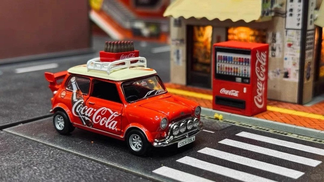 Tiny City Die-cast Model Car - 1/50 Mini Cooper Machine Coca-Cola #COKE124