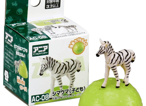 Load image into Gallery viewer, Takara Tomy ANIA animal Action Mini Figure - AC-08 Zebra (Child)
