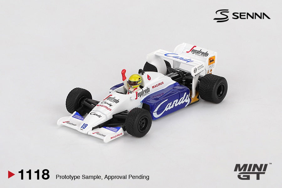 MINI GT #1118 Toleman TG184 #19 Ayrton Senna 1984 Monaco Grand Prix